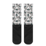Illuminati Pattern Print Crew Socks
