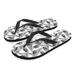 Illuminati Pattern Print Flip Flops