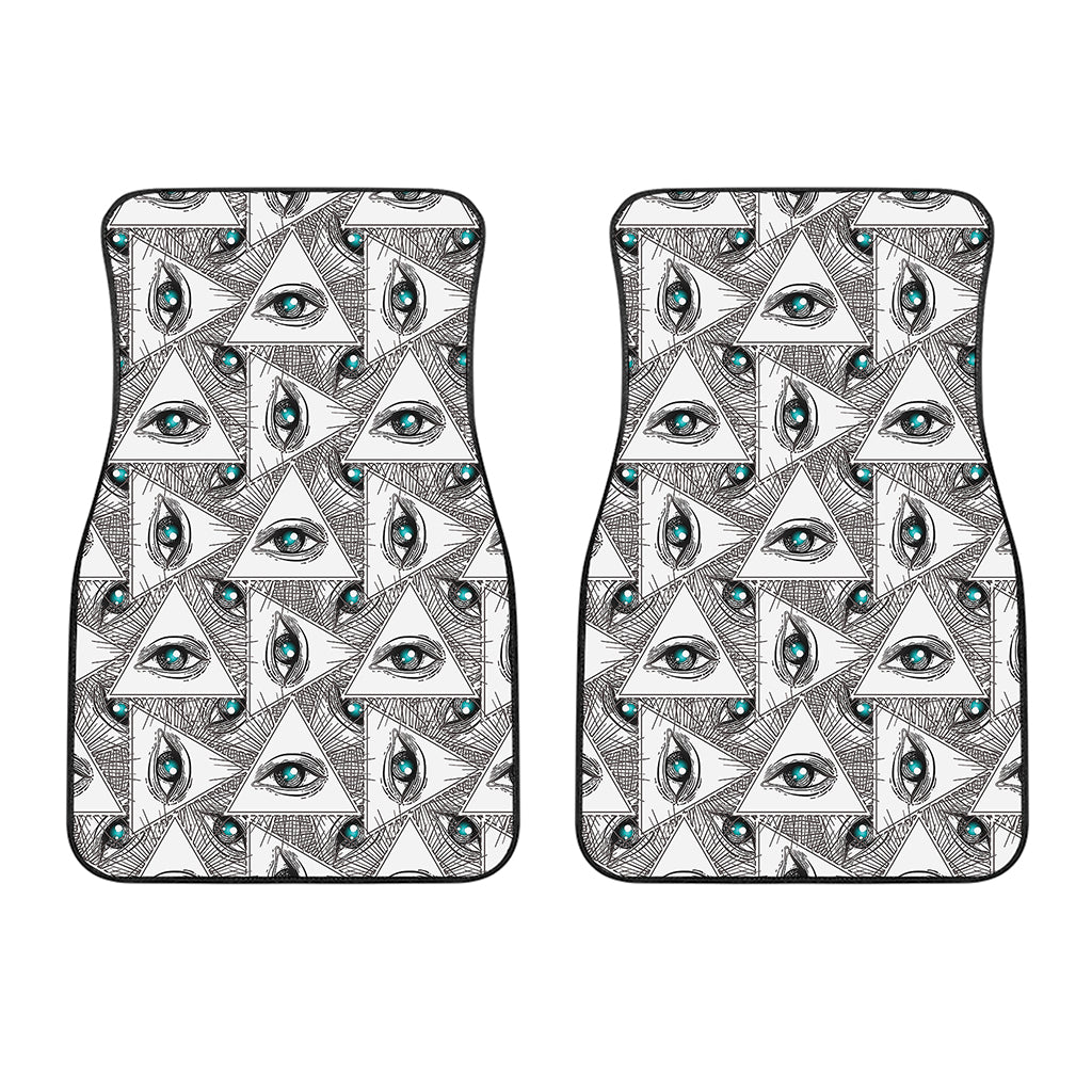 Illuminati Pattern Print Front Car Floor Mats