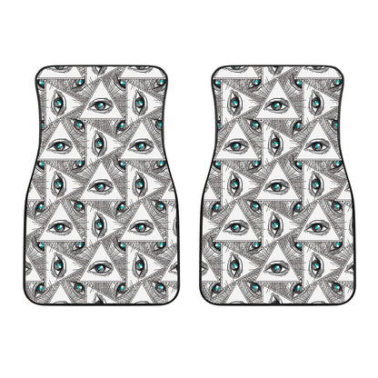 Illuminati Pattern Print Front Car Floor Mats