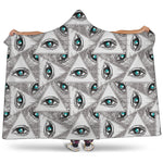 Illuminati Pattern Print Hooded Blanket