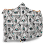 Illuminati Pattern Print Hooded Blanket