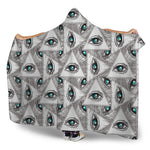Illuminati Pattern Print Hooded Blanket