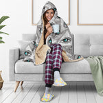 Illuminati Pattern Print Hooded Blanket