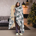Illuminati Pattern Print Hooded Blanket