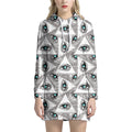Illuminati Pattern Print Pullover Hoodie Dress