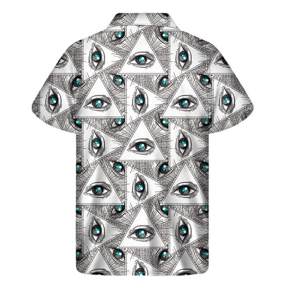 Illuminati Pattern Print Men's Short Sleeve Shirt