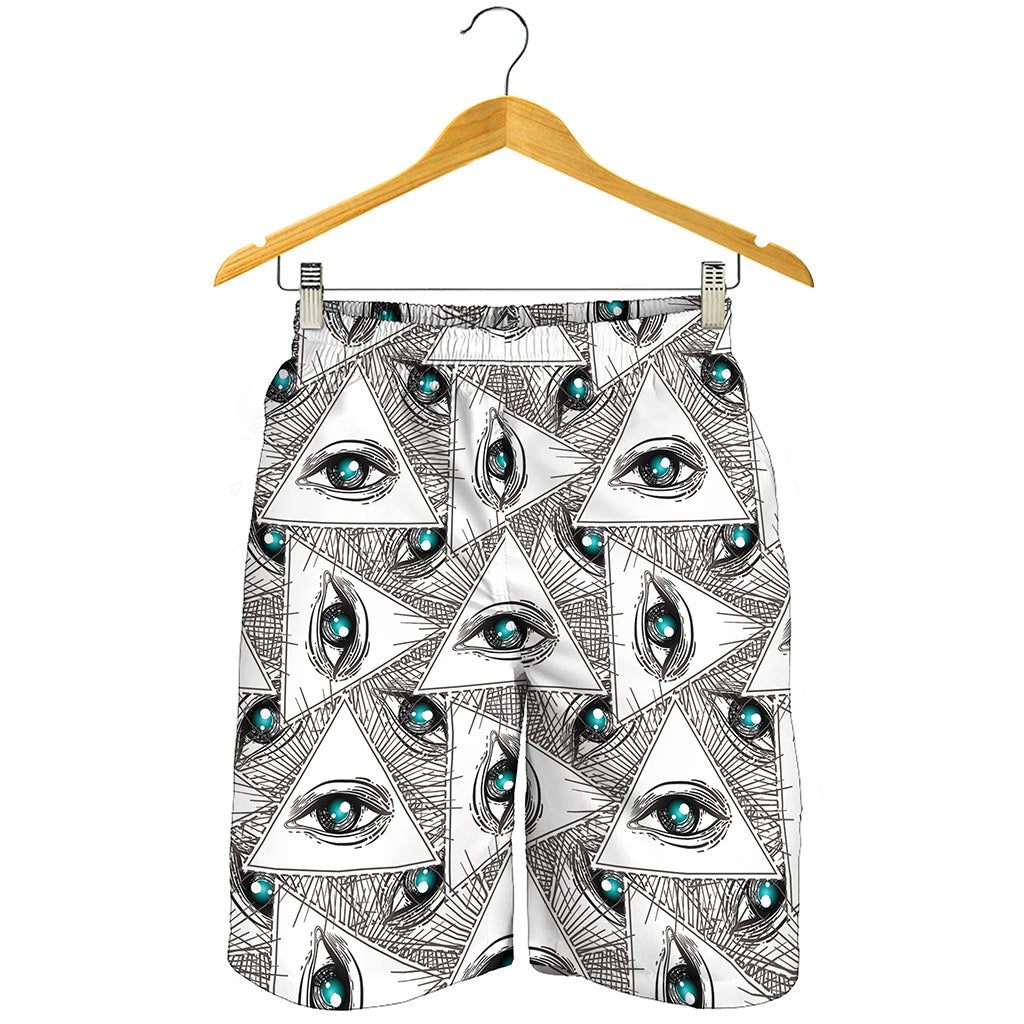 Illuminati Pattern Print Men's Shorts