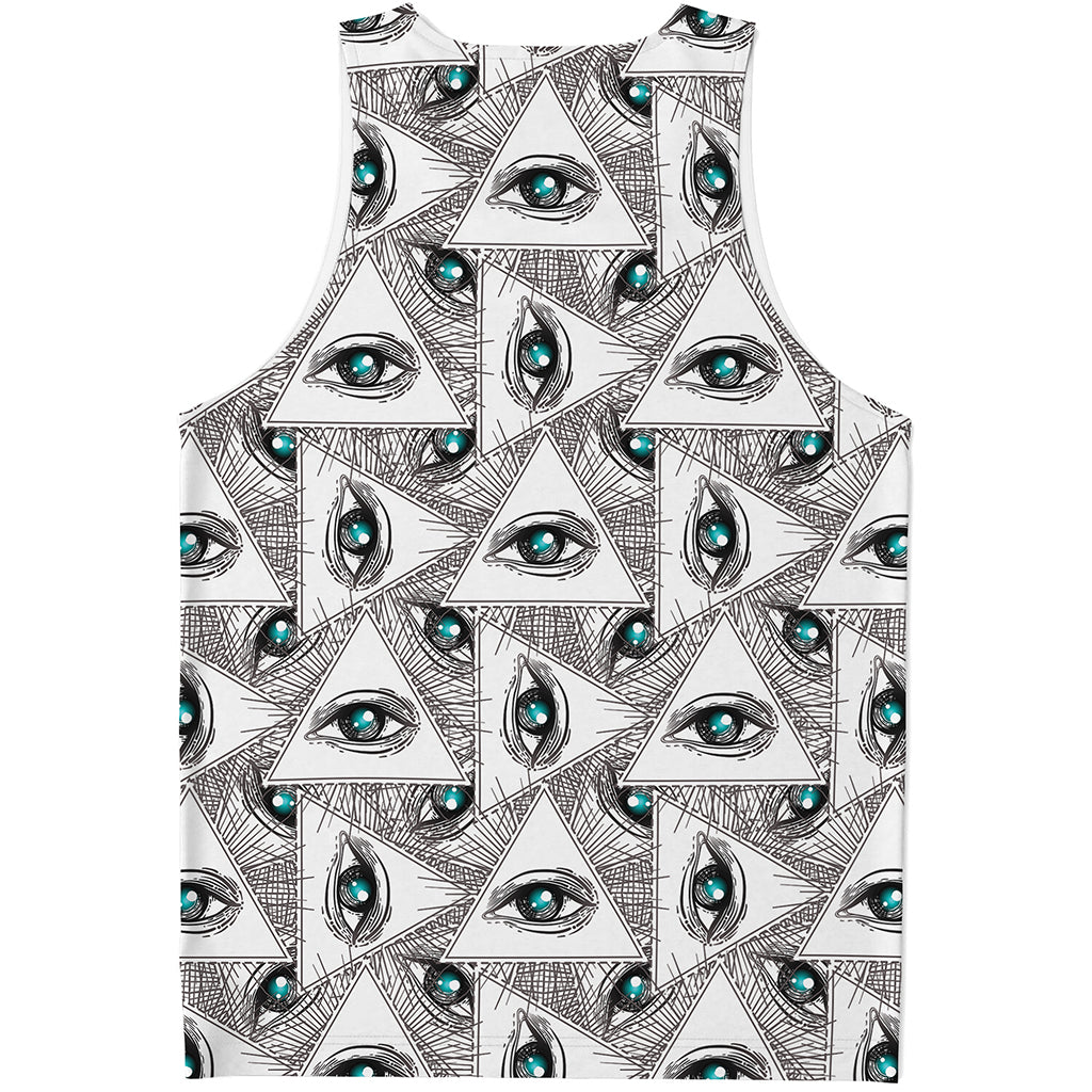 Illuminati Pattern Print Men's Tank Top