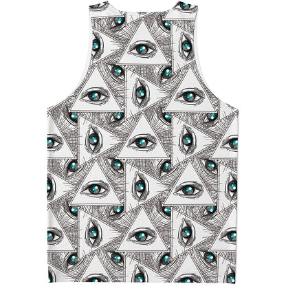Illuminati Pattern Print Men's Tank Top