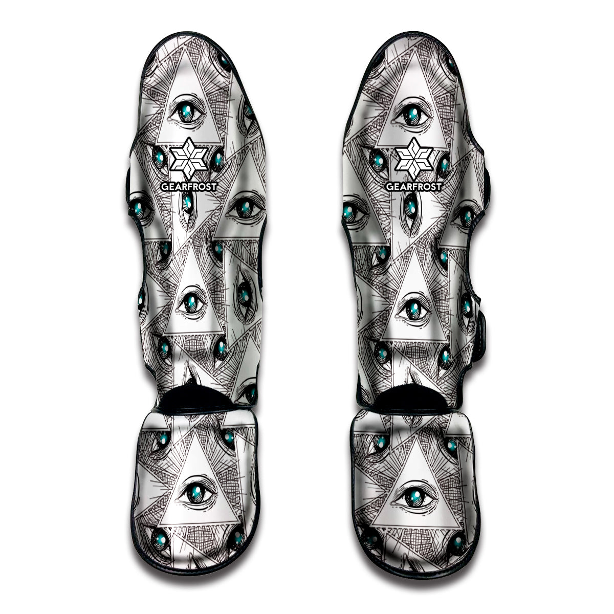 Illuminati Pattern Print Muay Thai Shin Guard