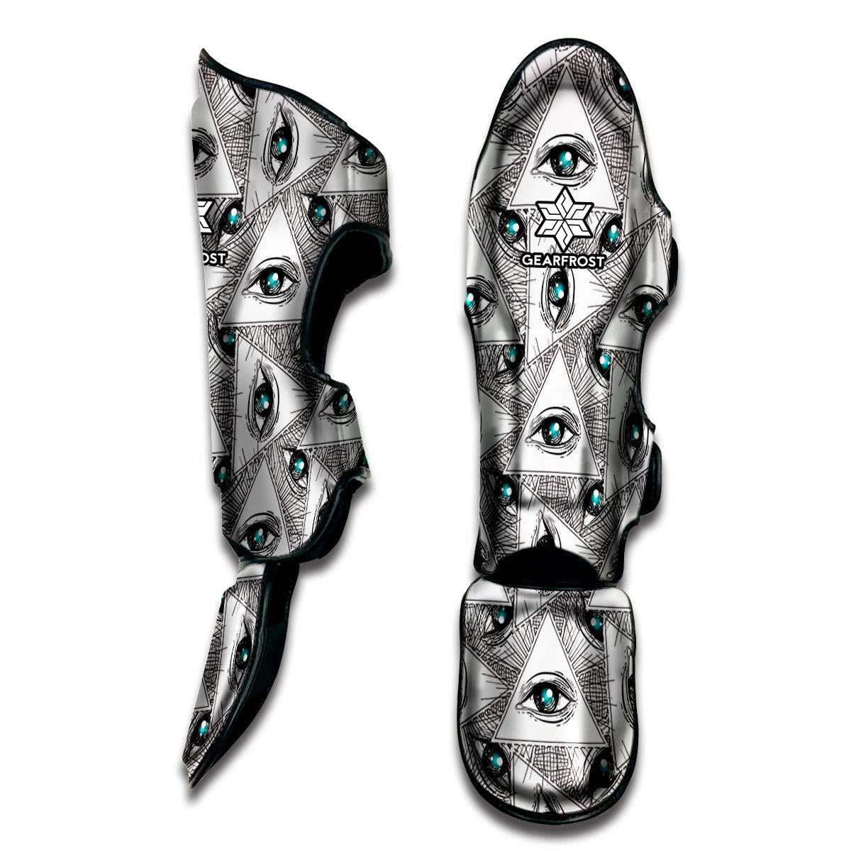 Illuminati Pattern Print Muay Thai Shin Guard
