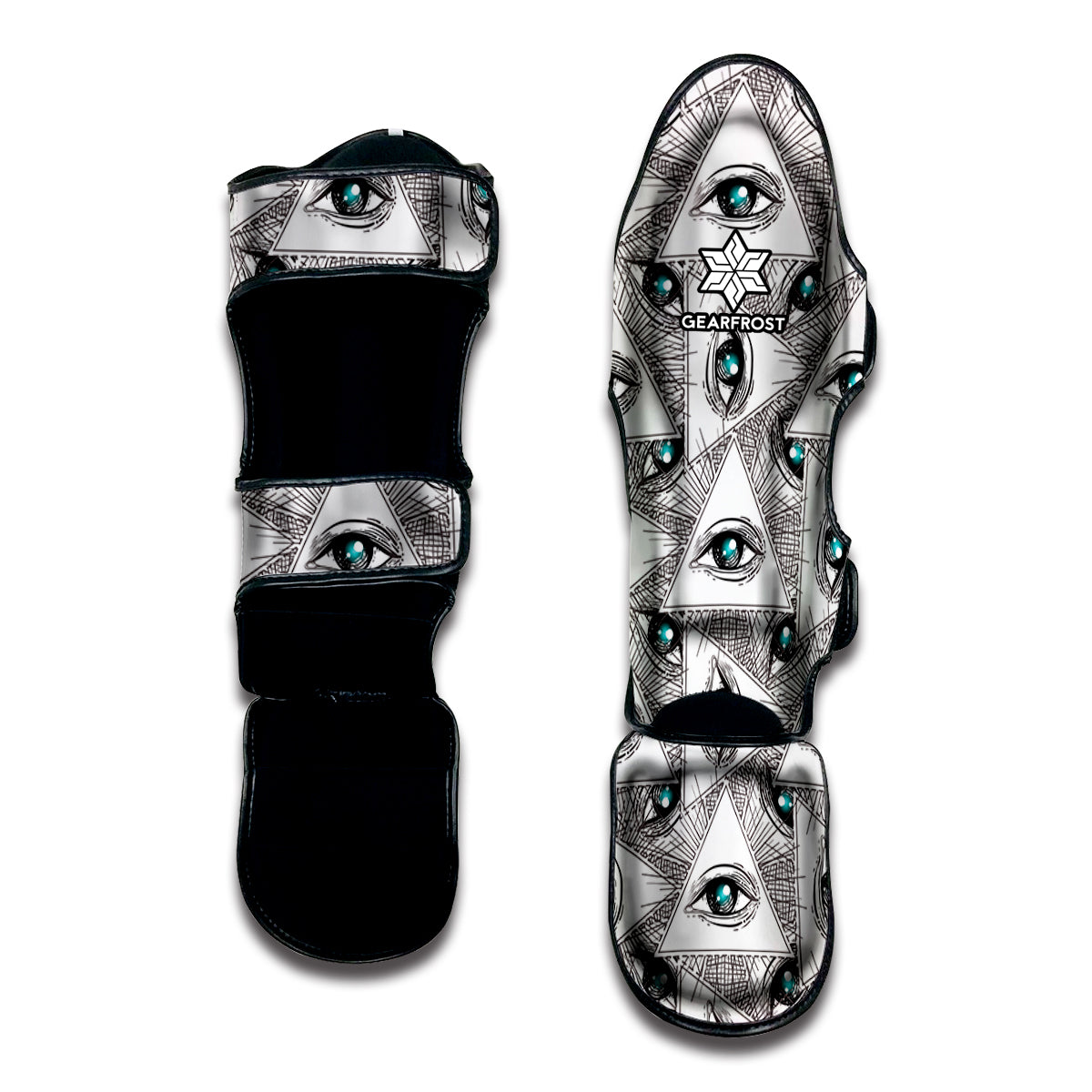 Illuminati Pattern Print Muay Thai Shin Guard