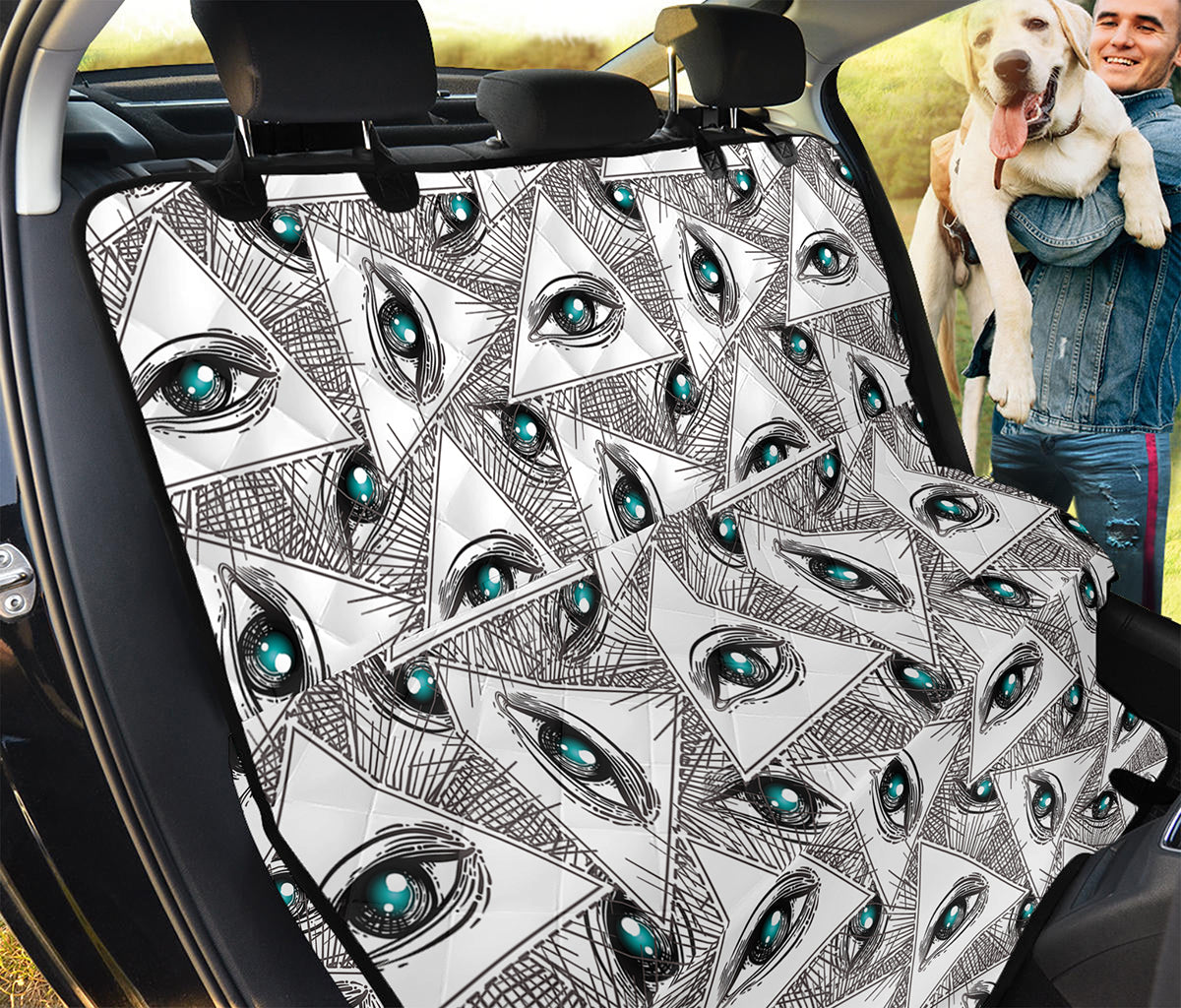 Illuminati Pattern Print Pet Car Back Seat Cover