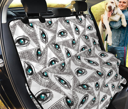 Illuminati Pattern Print Pet Car Back Seat Cover