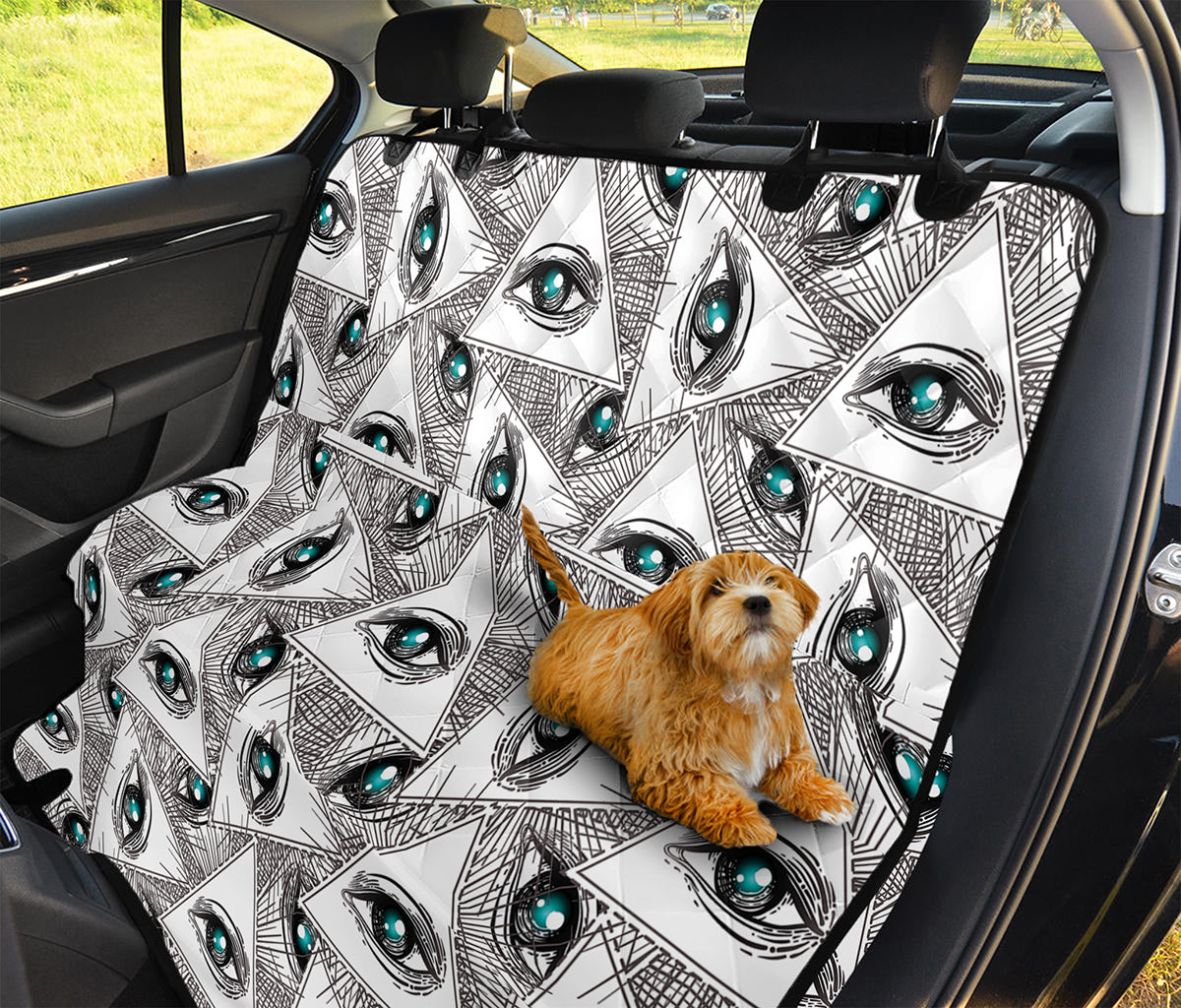 Illuminati Pattern Print Pet Car Back Seat Cover