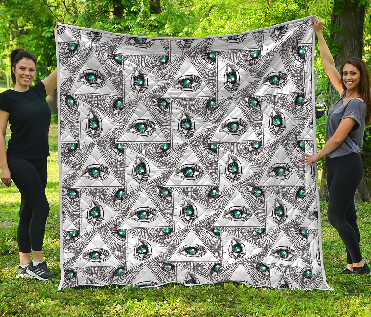 Illuminati Pattern Print Quilt