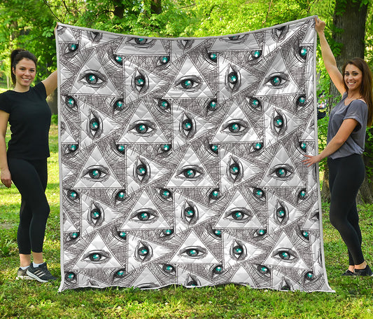 Illuminati Pattern Print Quilt