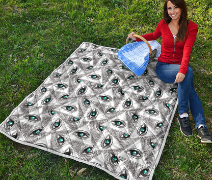 Illuminati Pattern Print Quilt