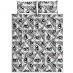 Illuminati Pattern Print Quilt Bed Set