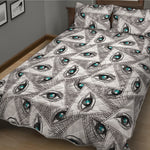 Illuminati Pattern Print Quilt Bed Set