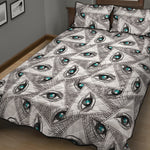 Illuminati Pattern Print Quilt Bed Set