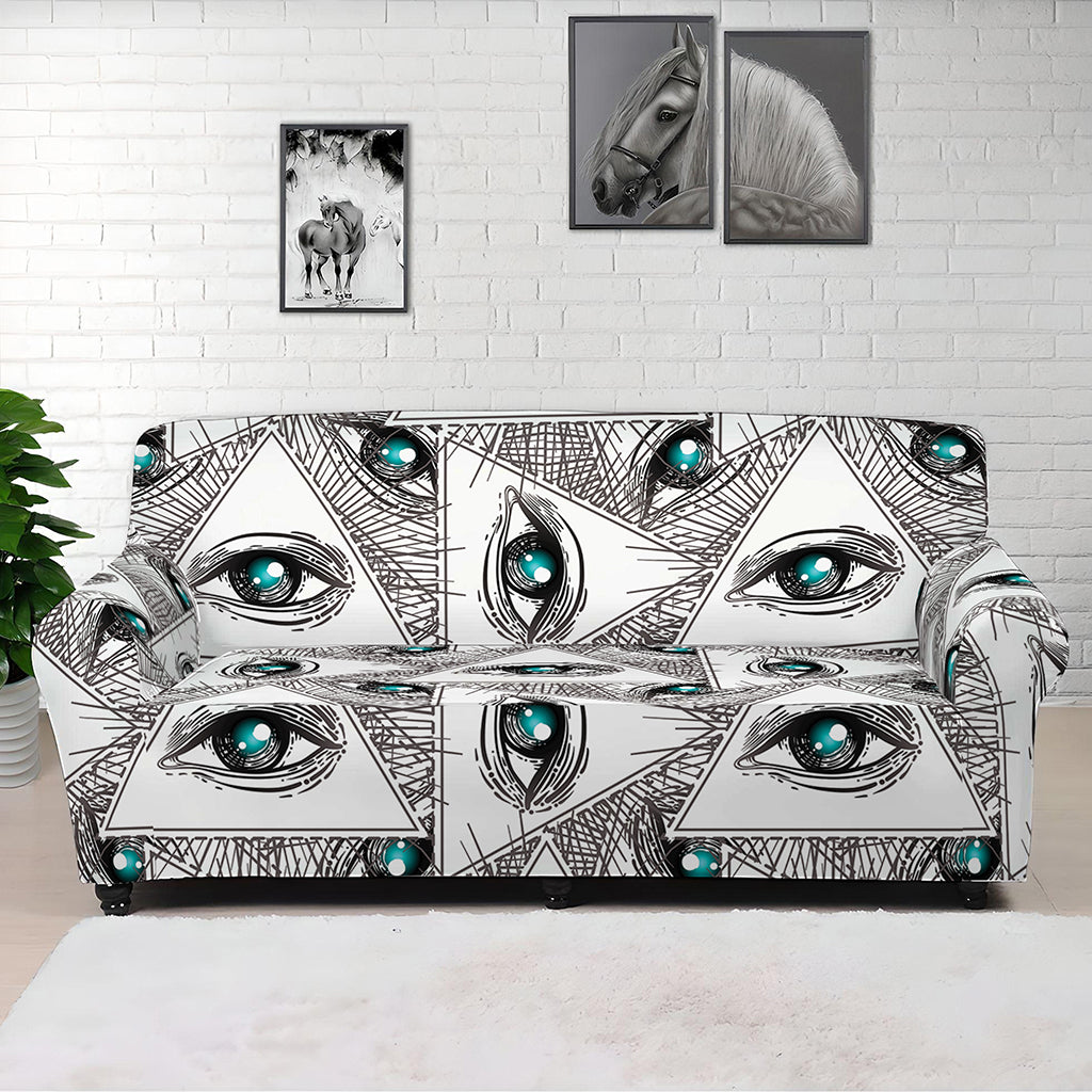 Illuminati Pattern Print Sofa Cover