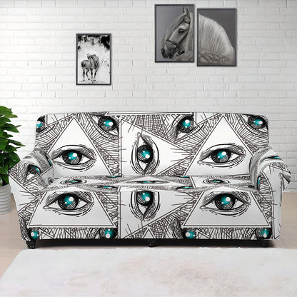 Illuminati Pattern Print Sofa Cover