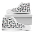 Illuminati Pattern Print White High Top Sneakers