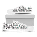 Illuminati Pattern Print White Low Top Sneakers