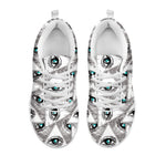 Illuminati Pattern Print White Sneakers
