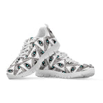 Illuminati Pattern Print White Sneakers