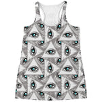 Illuminati Pattern Print Women's Racerback Tank Top