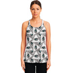 Illuminati Pattern Print Women's Racerback Tank Top