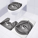 Illuminati Symbol Print 3 Piece Bath Mat Set