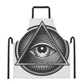 Illuminati Symbol Print Apron