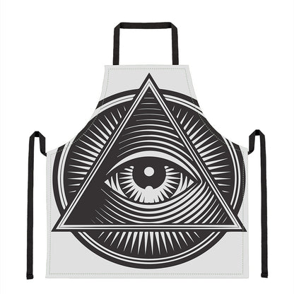 Illuminati Symbol Print Apron
