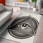 Illuminati Symbol Print Area Rug