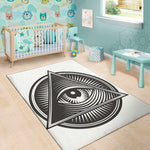 Illuminati Symbol Print Area Rug