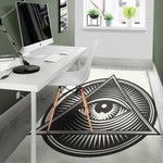 Illuminati Symbol Print Area Rug