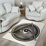 Illuminati Symbol Print Area Rug