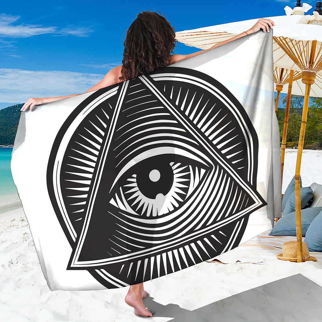 Illuminati Symbol Print Beach Sarong Wrap