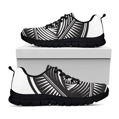 Illuminati Symbol Print Black Sneakers