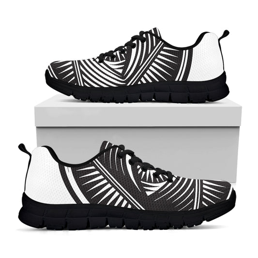 Illuminati Symbol Print Black Sneakers