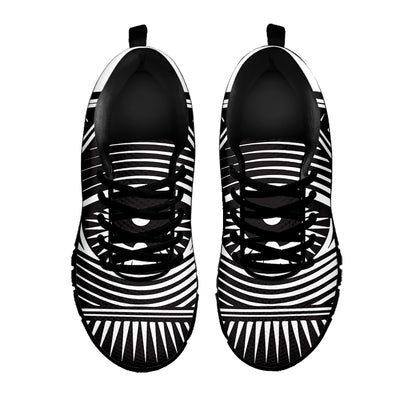 Illuminati Symbol Print Black Sneakers