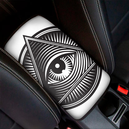 Illuminati Symbol Print Car Center Console Cover