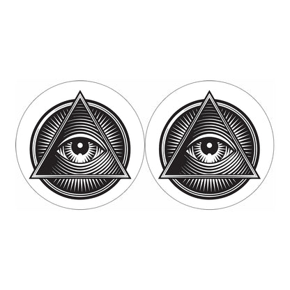 Illuminati Symbol Print Car Coasters