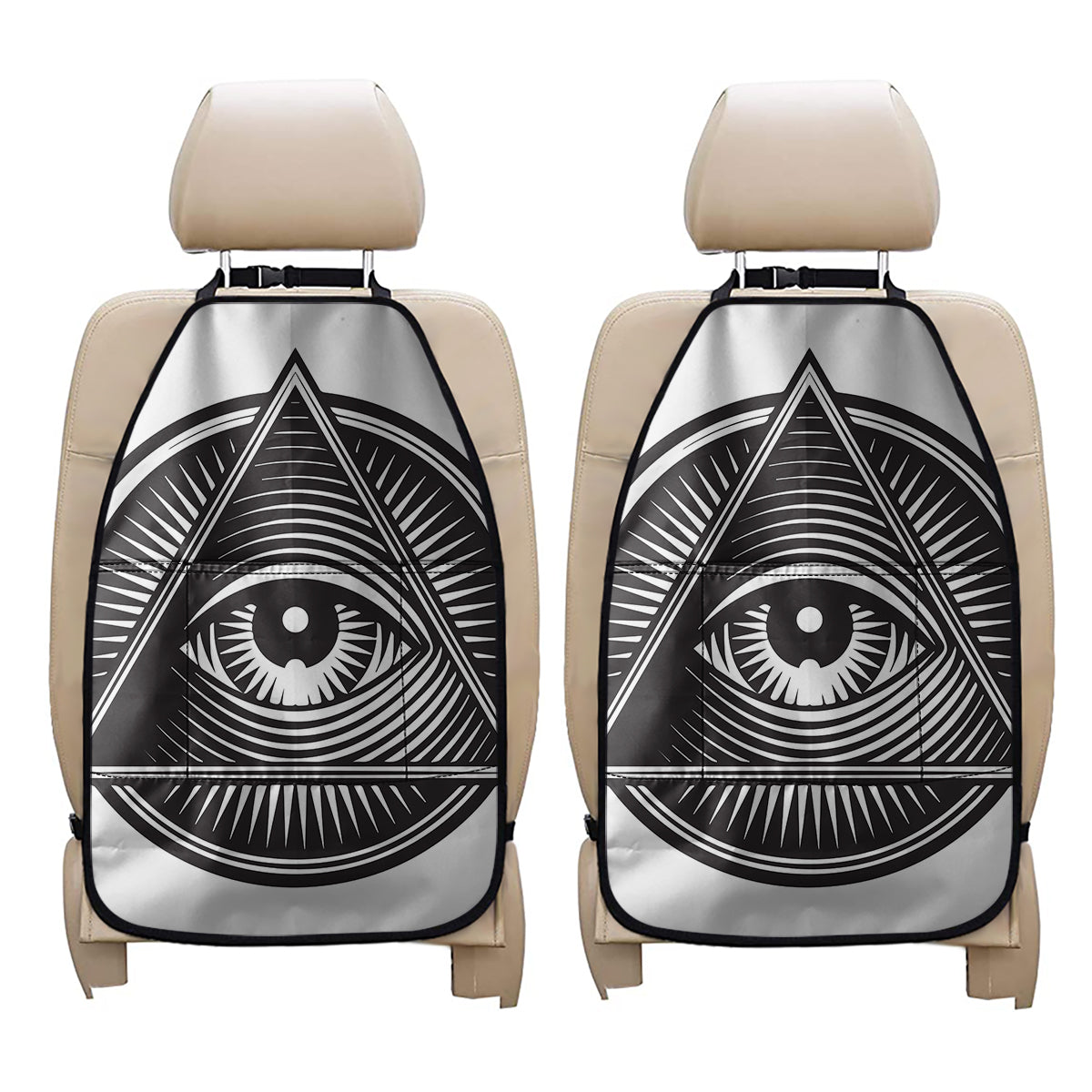Illuminati Symbol Print Car Seat Organizers