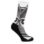 Illuminati Symbol Print Crew Socks