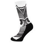 Illuminati Symbol Print Crew Socks